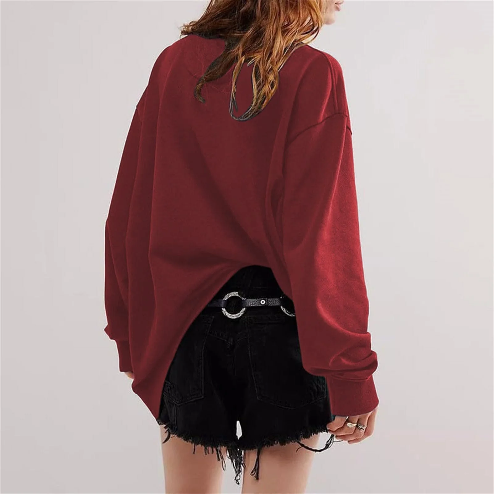 Свитшот Женский 2025 Tiger Print Графический Свободный Круглый вырез Длинный рукав, фото №2