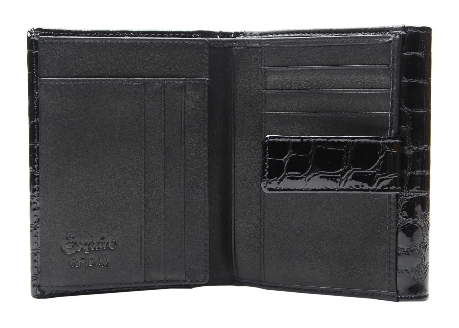 Кошелек кожаный Esquire Nice RFID Protection 12.5 см, черный, RFID защита, фото №2