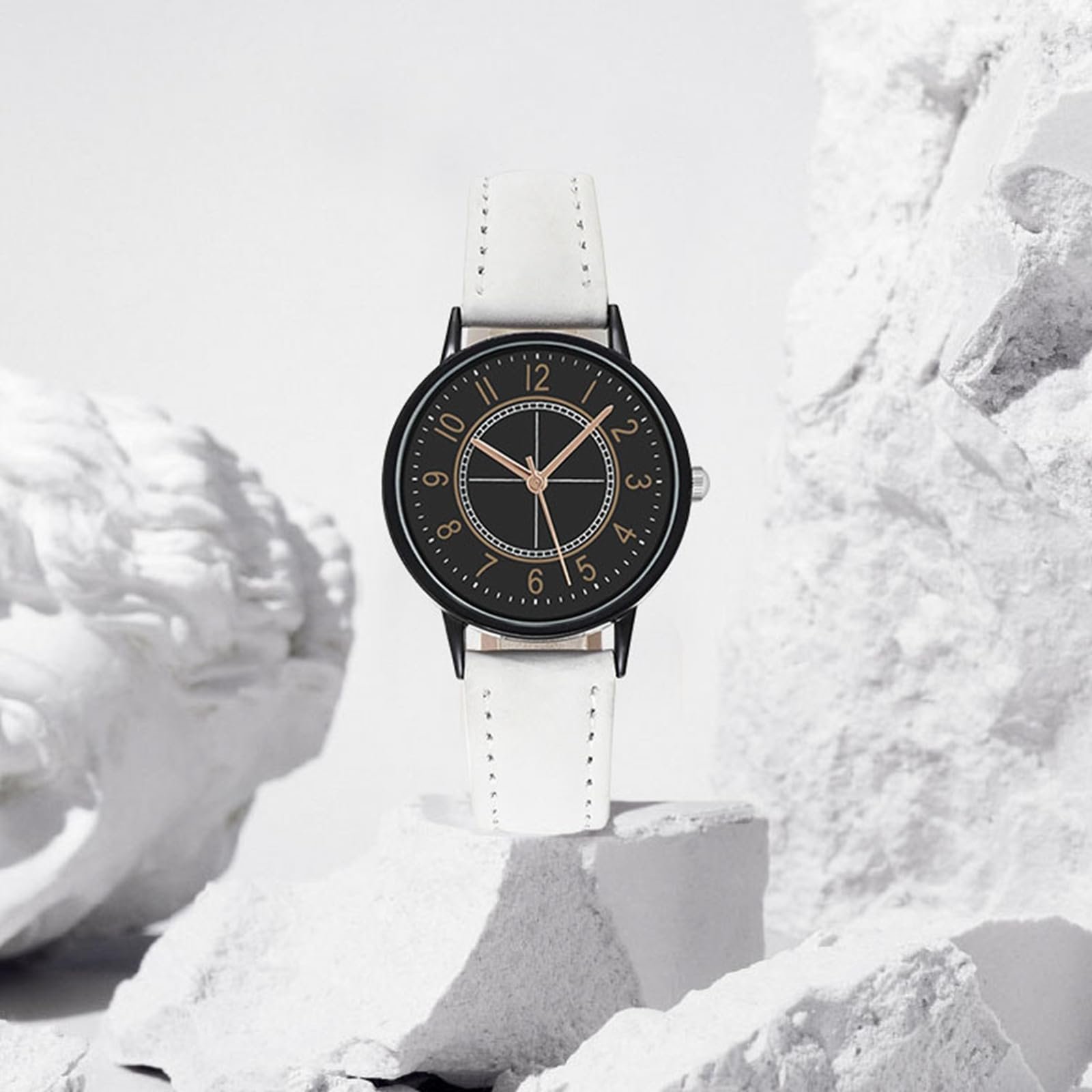 Женские аналоговые кварцевые часы с кожаным ремешком A, One Size, фото №2