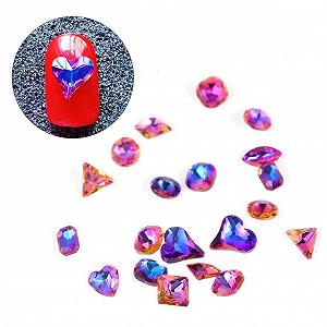 Наклейки FOMIYES 20 шт Декоративні Скляні наклейки Модні Прикраси для жінок та дівчат, випадковий колір, фіолетовий synthetic.ua - Фото 1