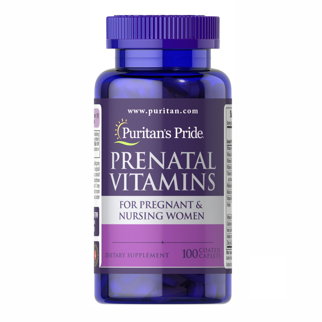 Prenatal Vitamins 100 Caplets, фото №1