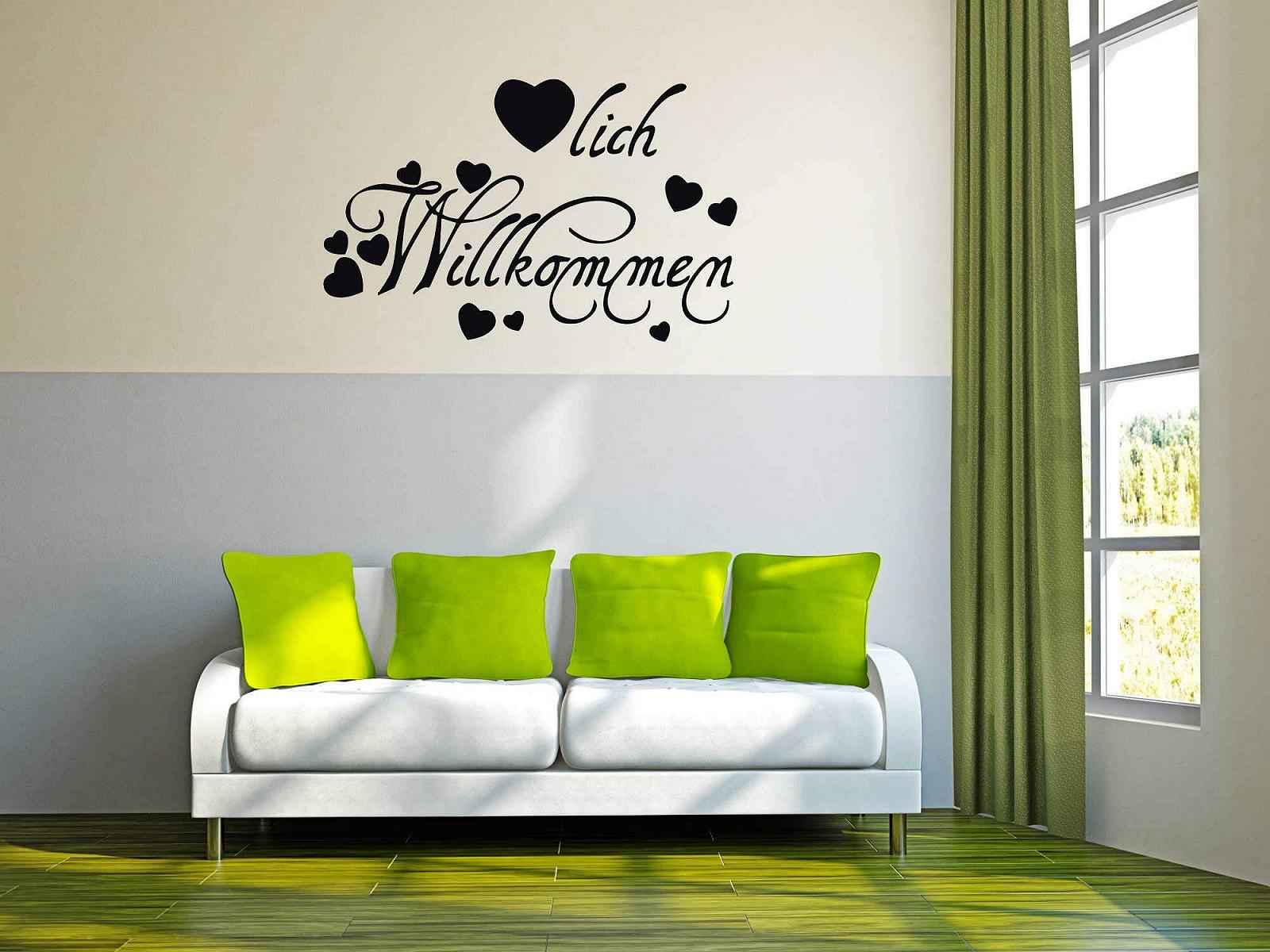 Наклейка на стіну A346 Herzlich Willkommen 60 x 38 см чорна, фото №5 Наклейка на стіну A346 Herzlich Willkommen 60 x 38 см чорна, фото №5