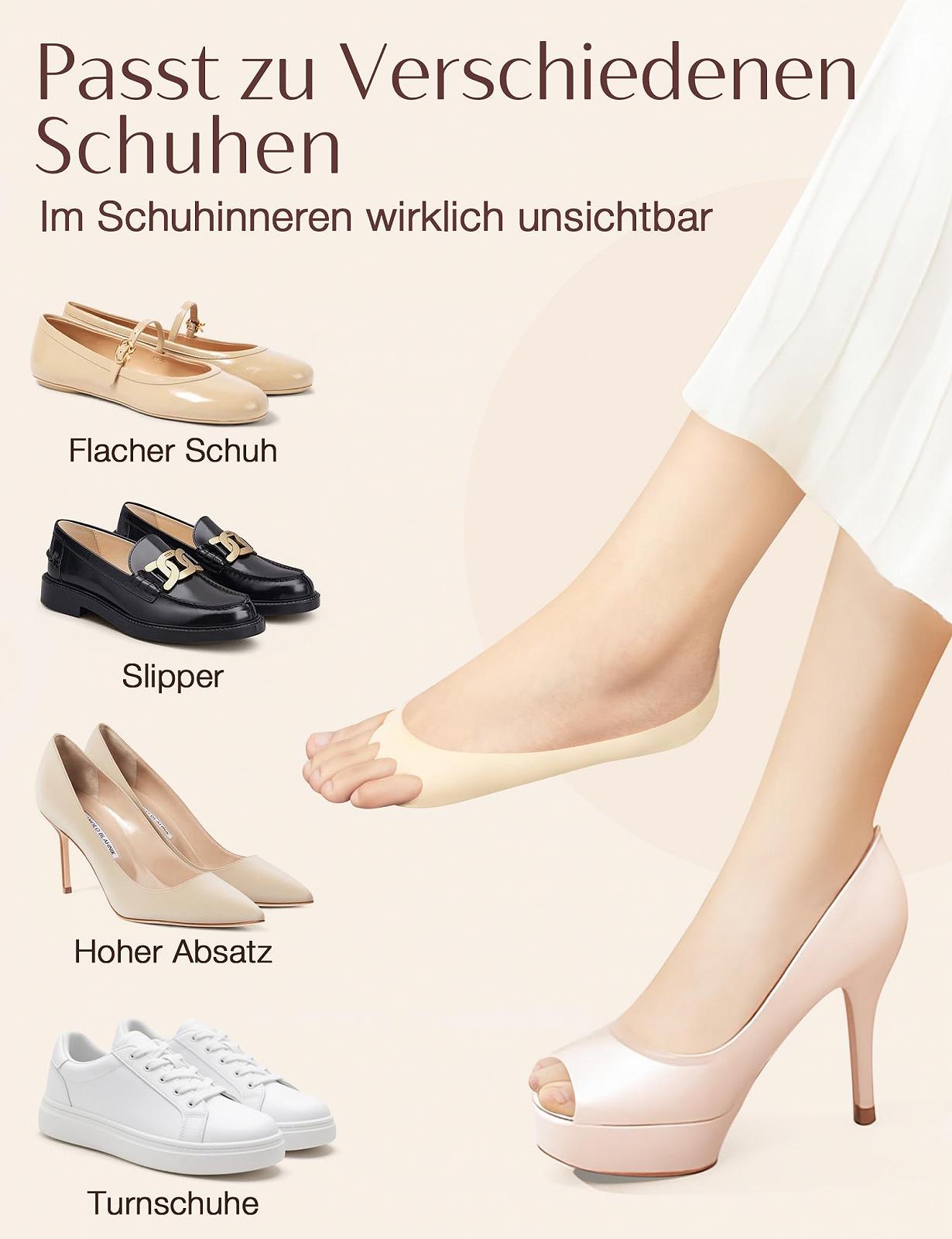 Женские носки с открытым носком (4 пары), фото №7