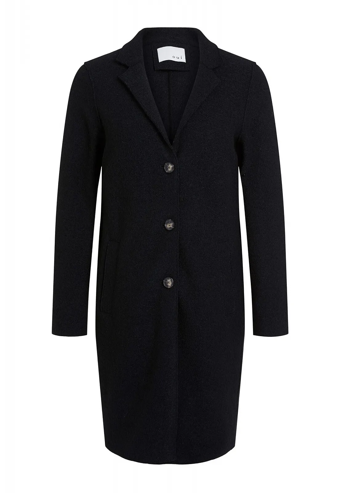 Пальто Oui Mayson Жіноче з вареної вовни, чиста натуральна вовна, прямий крій, однотонне, фото №1 Пальто Oui Mayson Жіноче з вареної вовни, чиста натуральна вовна, прямий крій, однотонне, фото №1