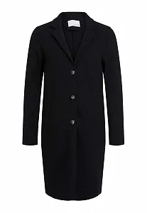 Пальто Oui Mayson Жіноче з вареної вовни, чиста натуральна вовна, прямий крій, однотонне - Фото 1