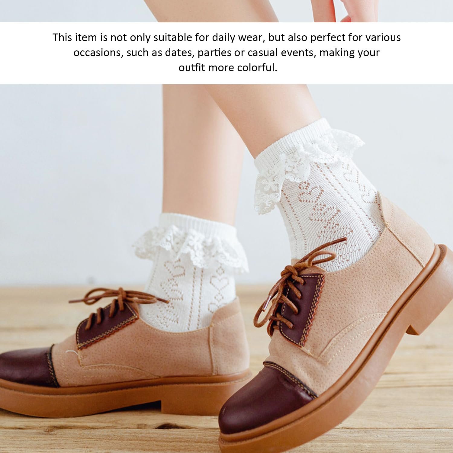 Шкарпетки в'язані з мереживом 2 пари Жіночі до середини литки, фото №5