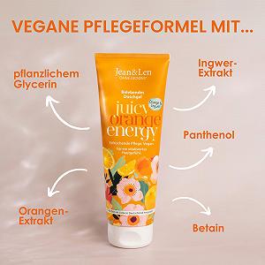 Гель для душу Jean & Len Orange & Ginger освіжаючий веганський 250 мл synthetic.ua - Фото 1