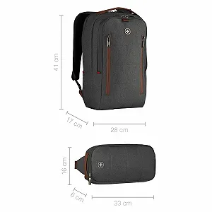 Рюкзак для ноутбука WENGER CityUpgrade 16 дюймов 15 л Серый synthetic.ua - Фото 1