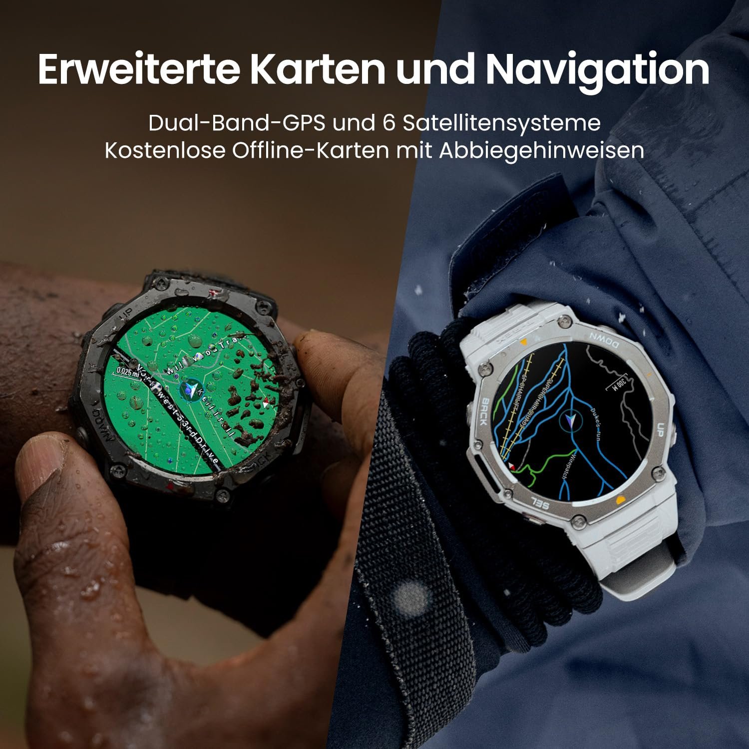 Смарт-годинник Outdoor Amazfit T-Rex 3 48мм AMOLED Дисплей, Offline Карти та Навігація, 6 Супутникові системи Dual Band GPS, 27 днів роботи від акумулятора, NFC, 170 Plus Спортивний режим, 45м Фрідайвінг, фото №4