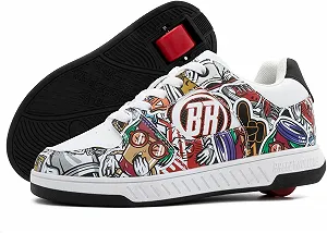 Кроссовки на колесах BREEZY ROLLERS для детей, детские роликовые кроссовки, от детской уличной обуви до роликовых коньков за несколько секунд, запатентованная система Click - Фото 1