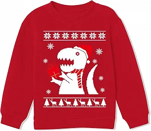 Джемпер Little Hand Динозавр Різдвяний для хлопчиків Теплий Різдвяний - Фото 1