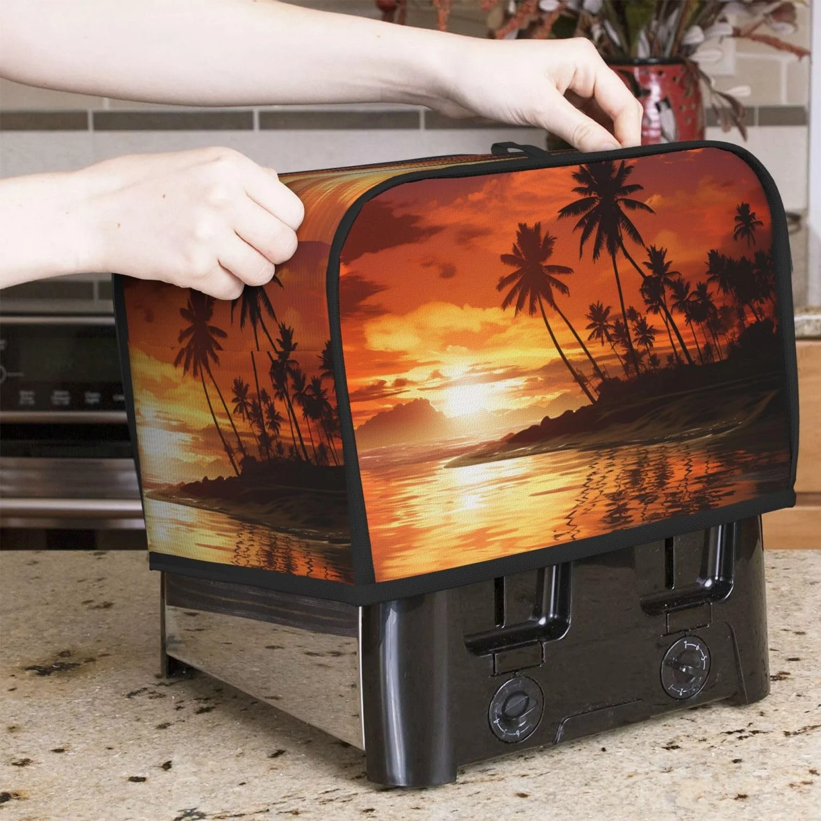 Чехол для 2-ломтикового тостера Palme Sonnenuntergang, фото №7 Чехол для 2-ломтикового тостера Palme Sonnenuntergang, фото №7