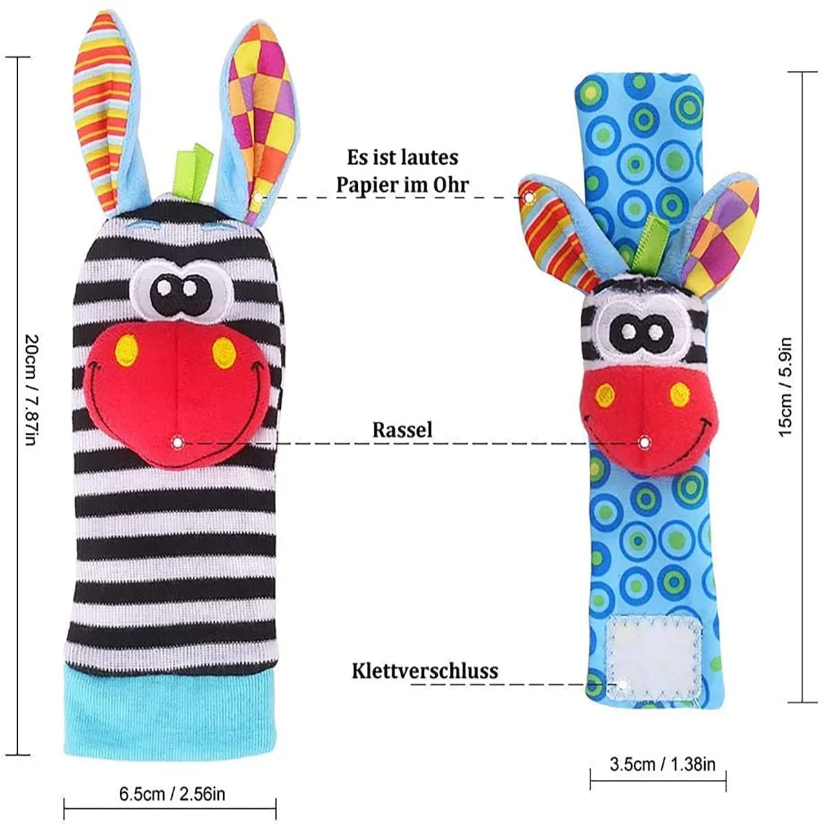 Игрушка на запястье и носки, плюшевые игрушки, развивающая игрушка для новорожденных, фото №6