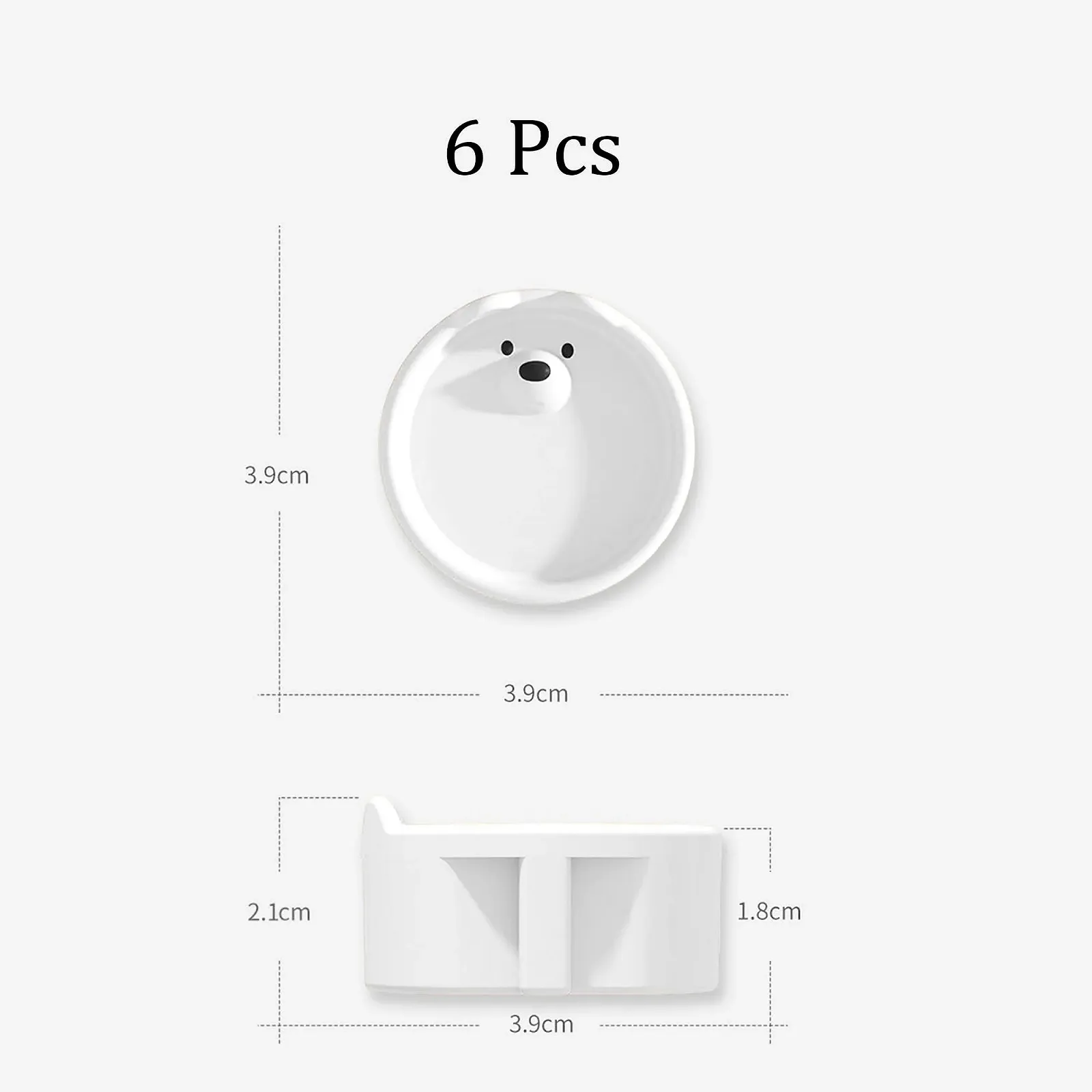 Заглушка для розеток Silicone Type F 6 шт. Белая, фото №2