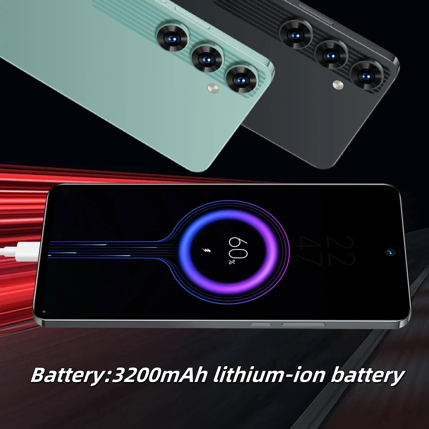 Смартфон 6.56" 2/64GB 3G Dual SIM Green, фото №4