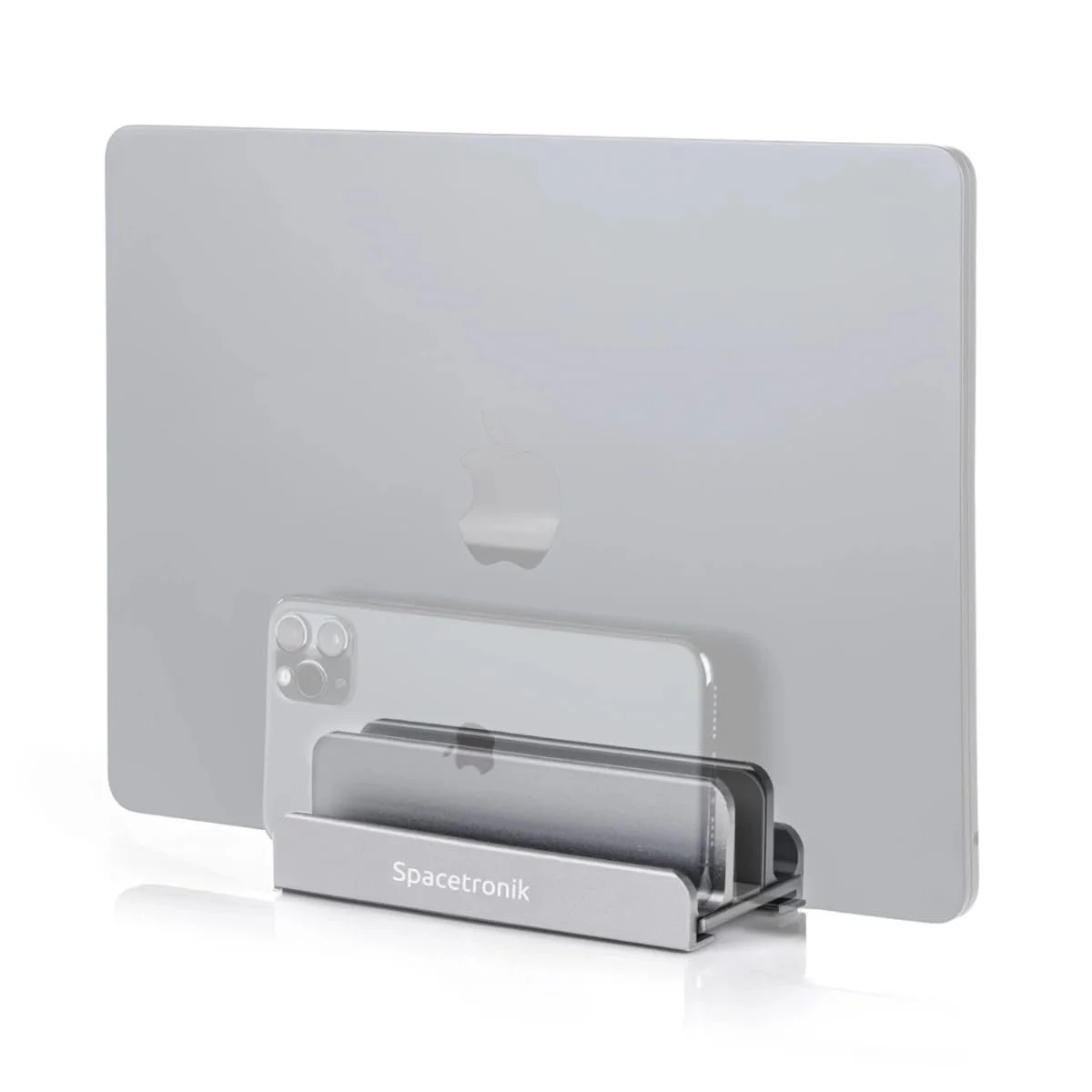 Підставка для ноутбука вертикальна Spacetronik 3-в-1 Алюміній Регульована, фото №1