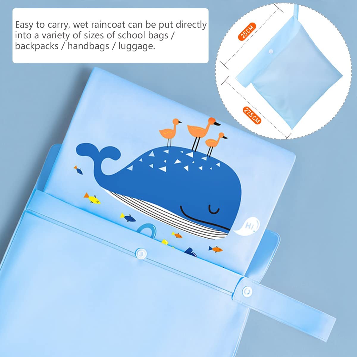 Детский дождевой пончо дождевик для малышей для мальчиков и девочек водонепроницаемые дождевики милые мультяшные дождевики с чехлом для рюкзака 1-8 лет, фото №7 Детский дождевой пончо дождевик для малышей для мальчиков и девочек водонепроницаемые дождевики милые мультяшные дождевики с чехлом для рюкзака 1-8 лет, фото №7