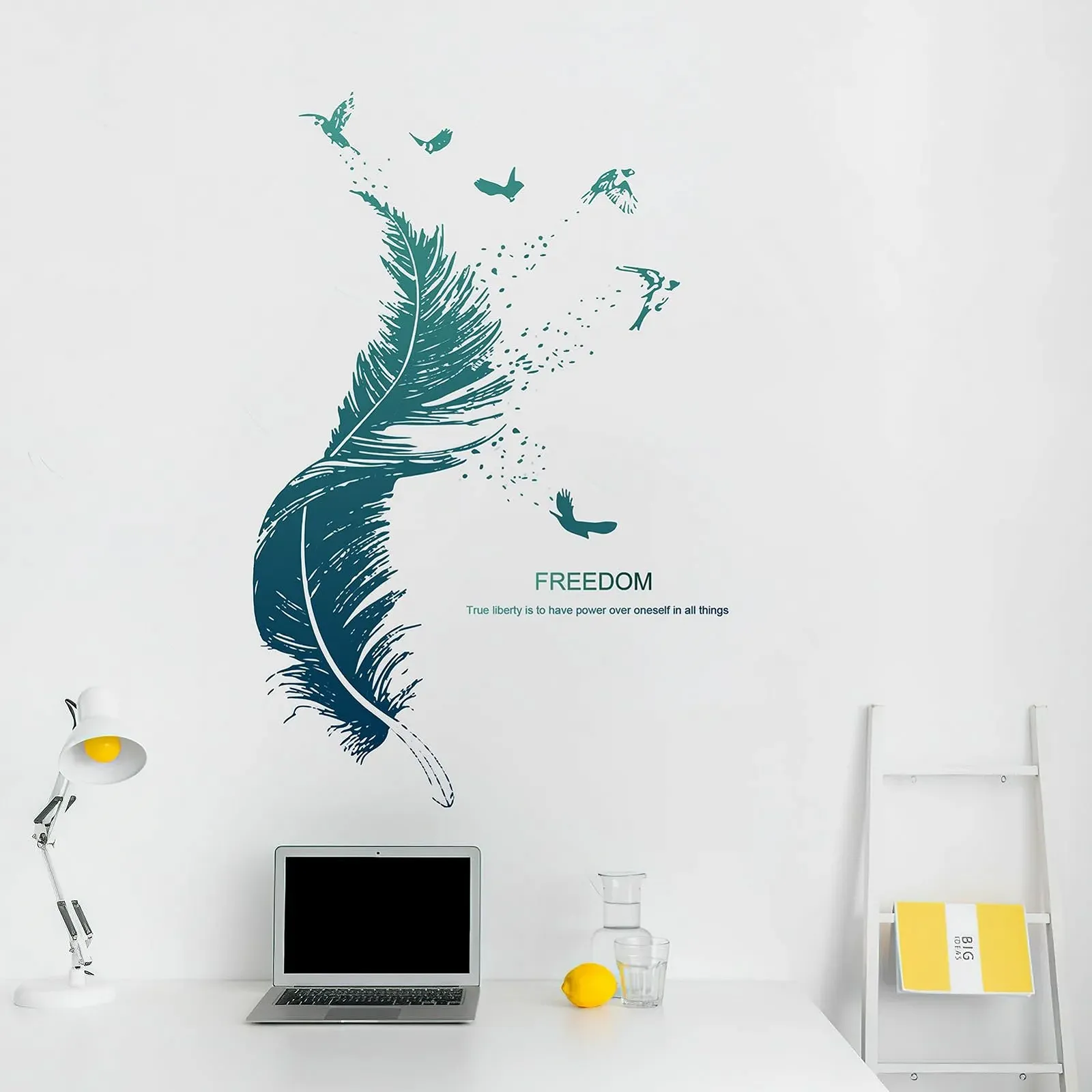 Наклейка на стену Feather 30 x 90 см Синяя, фото №4