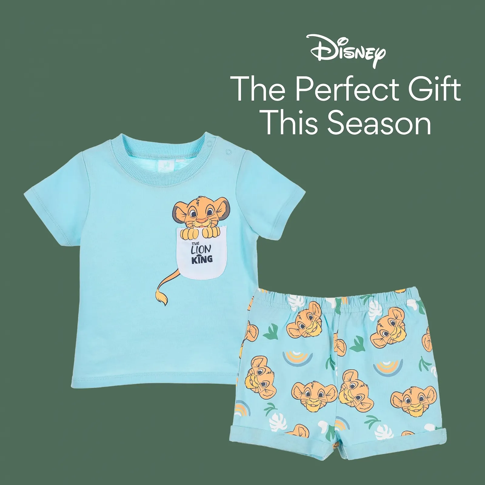 Комплект (футболка та шорти) Disney The Lion King для малюків, піжама з м'якої бавовни, 2 предмети, фото №8