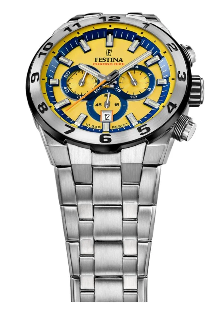 Годинник Festina Chrono Bike Чоловічий Синій з ремінцем з нержавіючої сталі, фото №3 Годинник Festina Chrono Bike Чоловічий Синій з ремінцем з нержавіючої сталі, фото №3