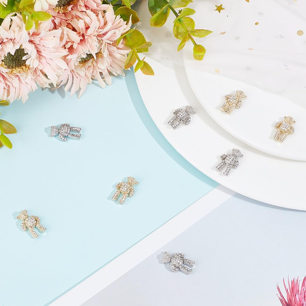 Прикраси для нігтів Ведмідь. Золотий, Платиновий, фото №5