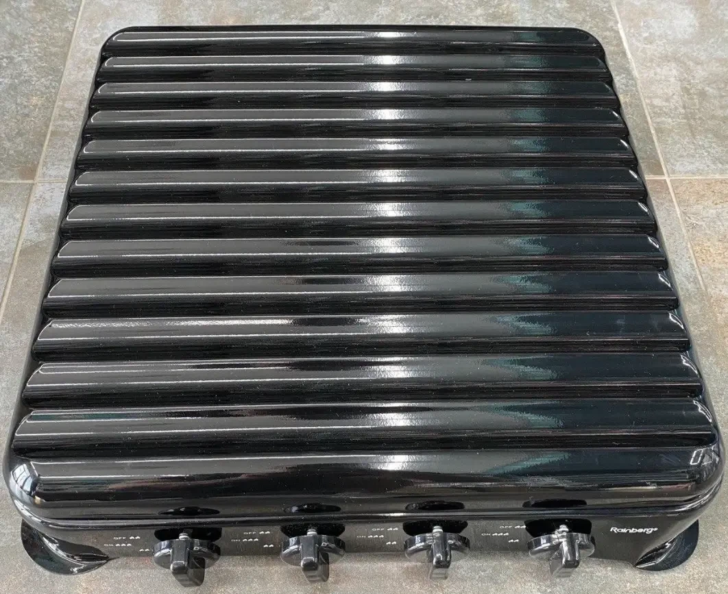 Бытовая газовая плита на 4 конфорки с крышкой Rainberg RB-2227, Настольная для баллонного газа дома, фото №9 Бытовая газовая плита на 4 конфорки с крышкой Rainberg RB-2227, Настольная для баллонного газа дома, фото №9