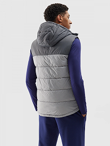 Безрукавка synthetic-fill down vest 4FWSS24TVJAM100-27S 4F Сірий M synthetic.ua - Фото 1