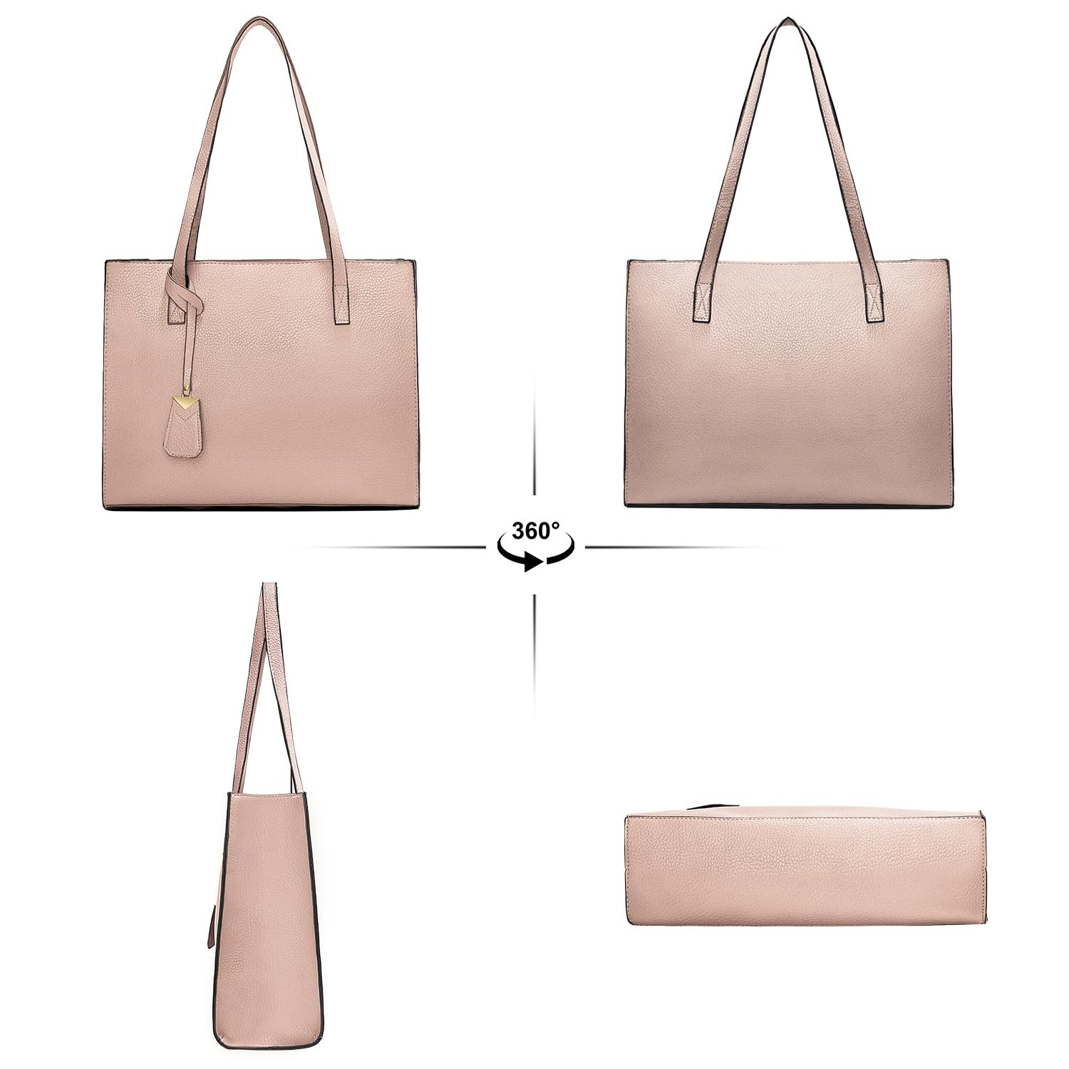 Женская сумка-тоут из искусственной кожи Cckuu, однотонная, с ручками сверху, для работы, учебы и шоппинга, фото №6 Женская сумка-тоут из искусственной кожи Cckuu, однотонная, с ручками сверху, для работы, учебы и шоппинга, фото №6