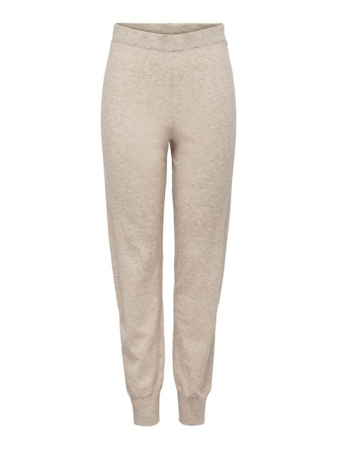 Штани ONLYOUNGER  PANTS KNT 15238341-Humus-Detail:W. MELANGE ONLY Бежевий M, фото №4