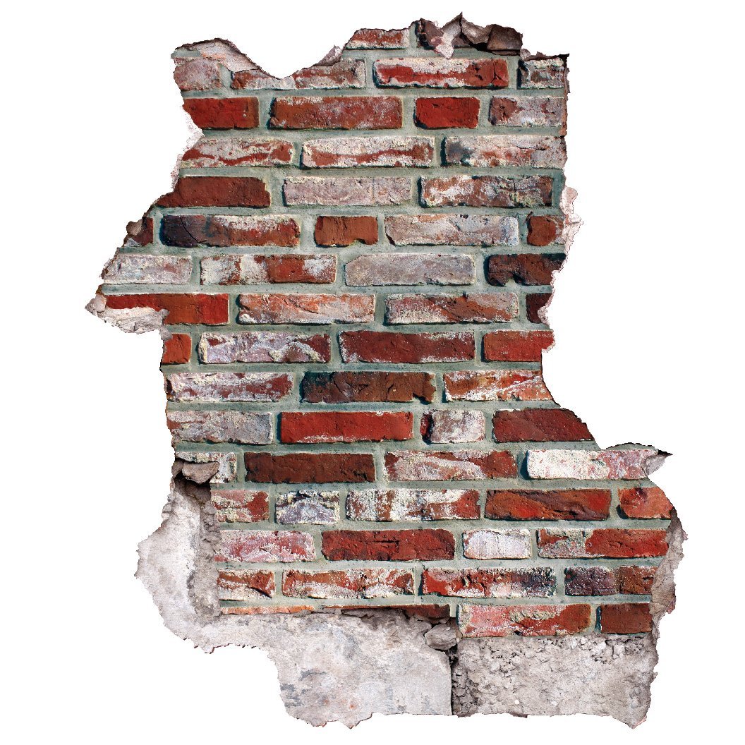 Наклейка на стіну Premiumdesign Brick Wall Breakthrough #123 Кольорова 105 x 125 см, фото №1 Наклейка на стіну Premiumdesign Brick Wall Breakthrough #123 Кольорова 105 x 125 см, фото №1