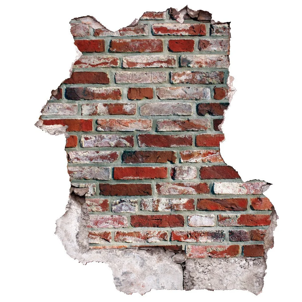 Наклейка на стену Premiumdesign Brick Wall Breakthrough #123 Цветная 105 x 125 см, фото №1