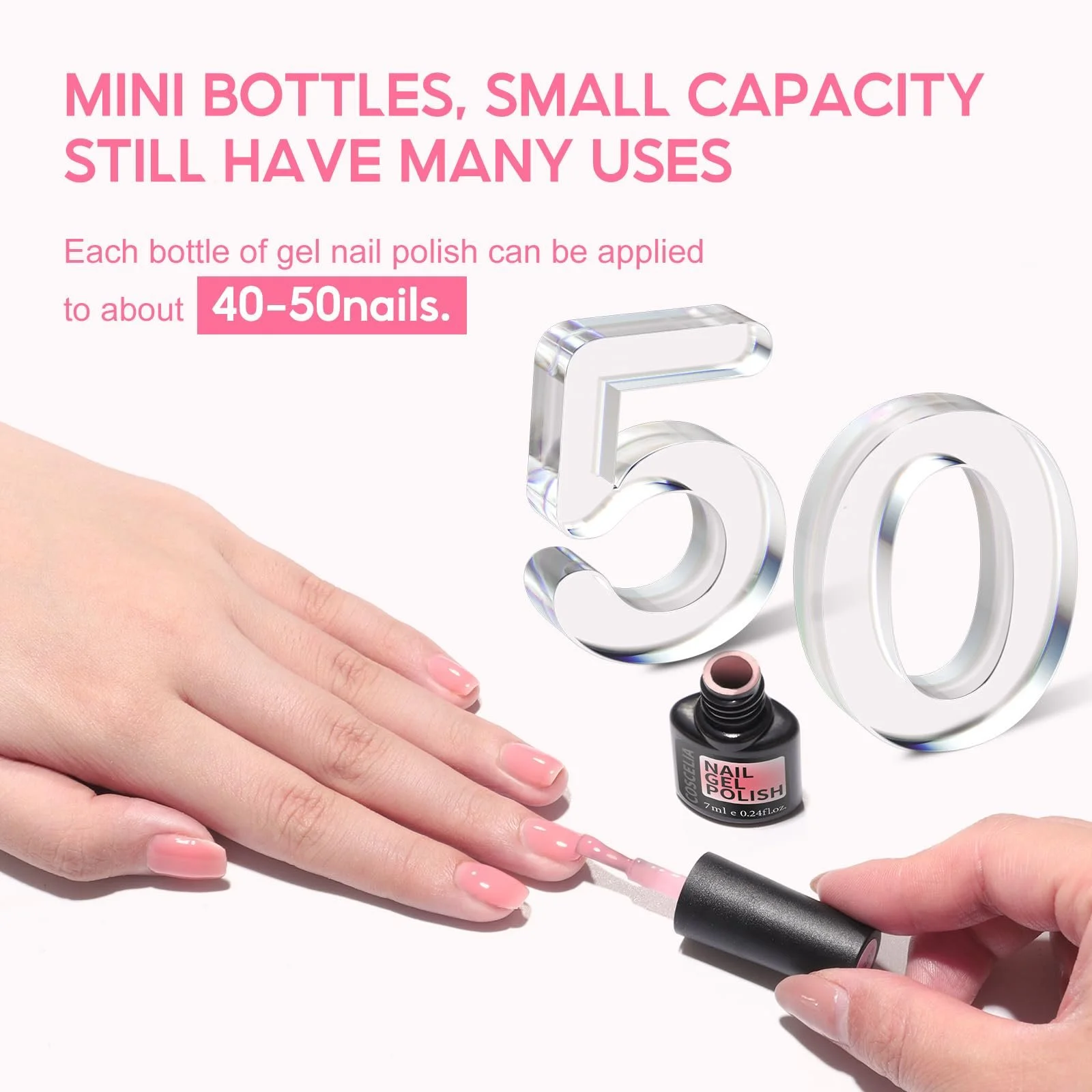 Гель-лак COSCELIA Jelly, 22 цвета, розовый, телесный, прозрачный, фото №8