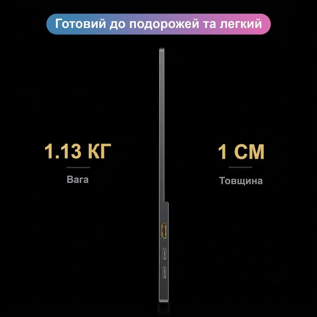 Портативний монітор 18.5" CUIUIC GS185CM1 Full HD IPS 60 Гц, фото №4