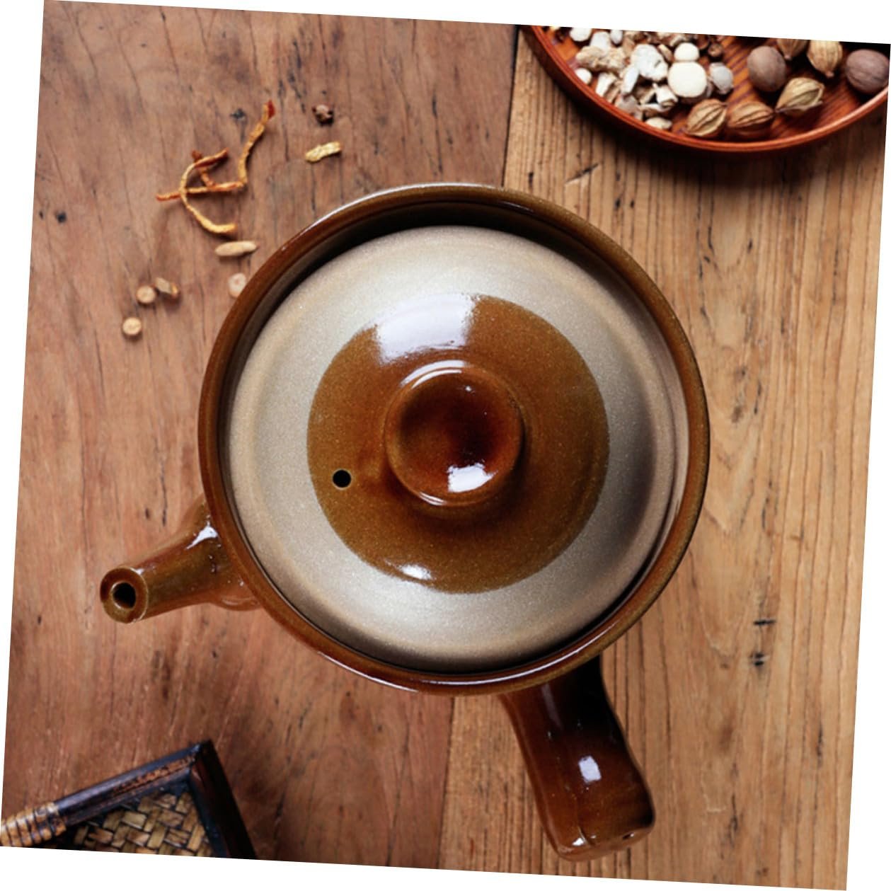 Глиняний горщик для лікарських трав VANZACK термостійкий з ергономічною ручкою антипригарний для газових плит, фото №5 Глиняний горщик для лікарських трав VANZACK термостійкий з ергономічною ручкою антипригарний для газових плит, фото №5