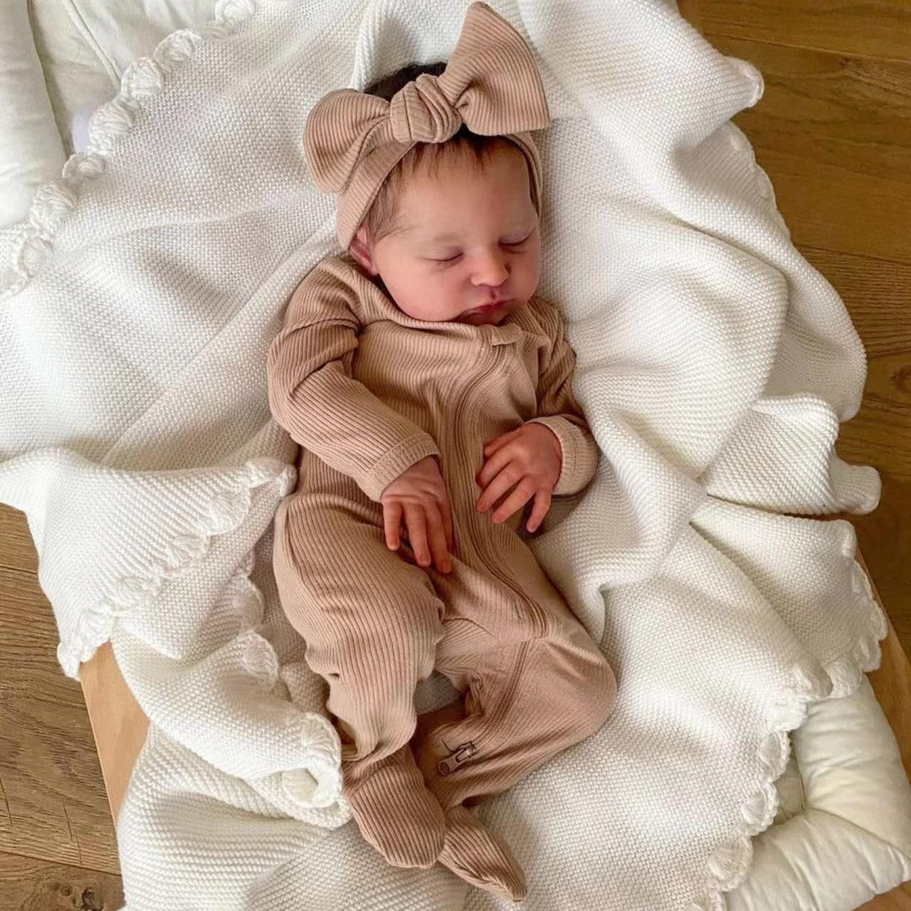 Кукла Zero pam Reborn Baby Girl 50 см Реалистичная кукла младенец Мягкое тело Волосы, фото №4