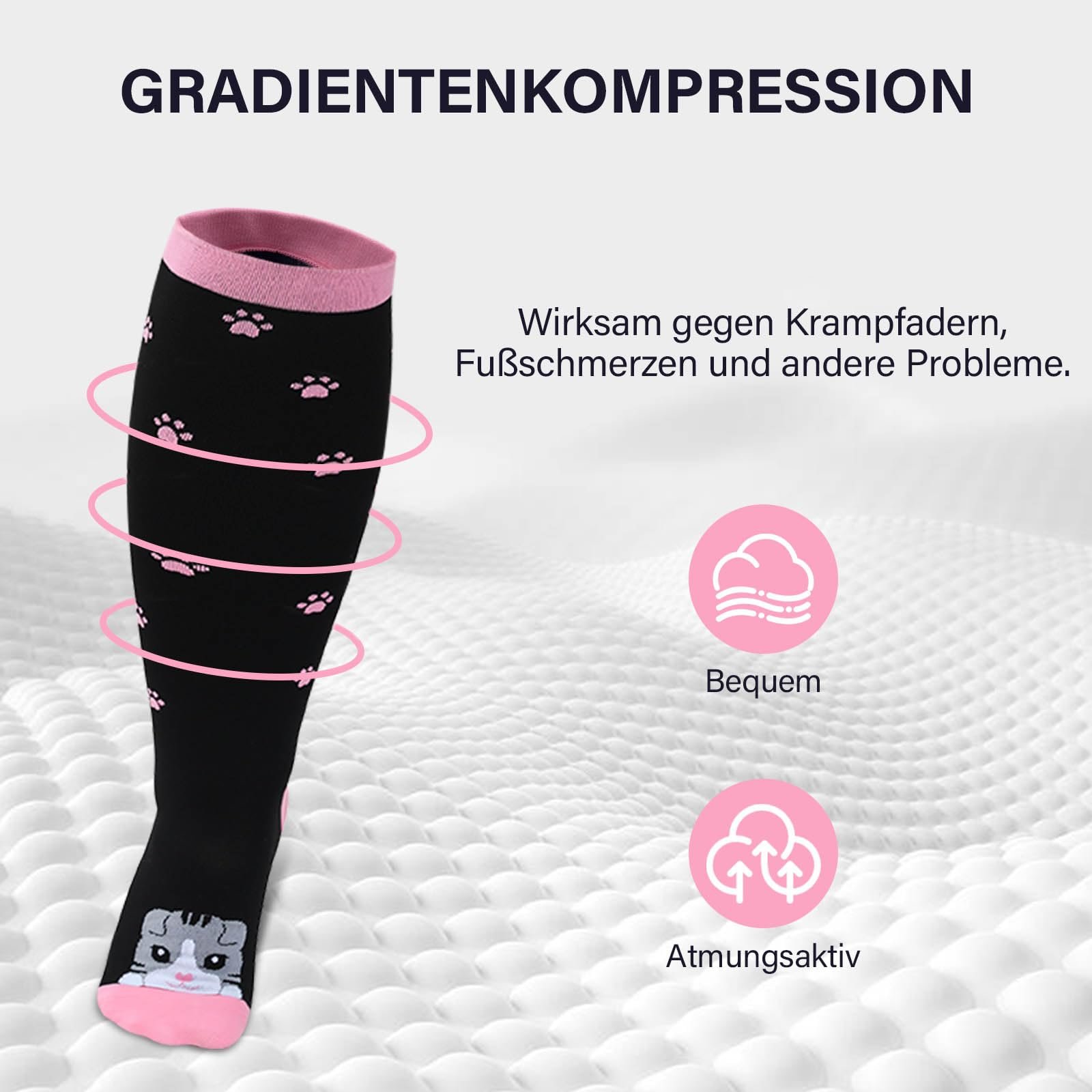 Компрессионные чулки PUTUO для женщин с большими икрами: Компрессионные чулки большого размера для мужчин Медицинские противотромбозные чулки для женщин Красочные носки с рисунком кошек Компрессионные носки для спорта Путешествий самолетом 1 пара, фото №5 Компрессионные чулки PUTUO для женщин с большими икрами: Компрессионные чулки большого размера для мужчин Медицинские противотромбозные чулки для женщин Красочные носки с рисунком кошек Компрессионные носки для спорта Путешествий самолетом 1 пара, фото №5