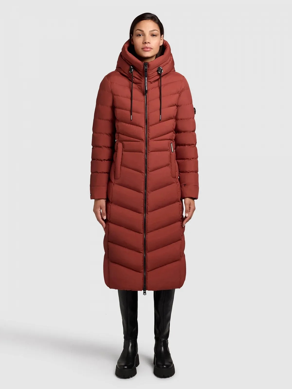 Зимове пальто khujo Ingram4-YM, дуже довге, стьобане, з високим коміром і капюшоном, фото №7 Зимове пальто khujo Ingram4-YM, дуже довге, стьобане, з високим коміром і капюшоном, фото №7