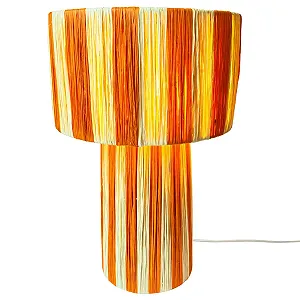 Настільна лампа Marrakech Morjana 42 см Рафія E27 Бежево-помаранчева - Фото 1