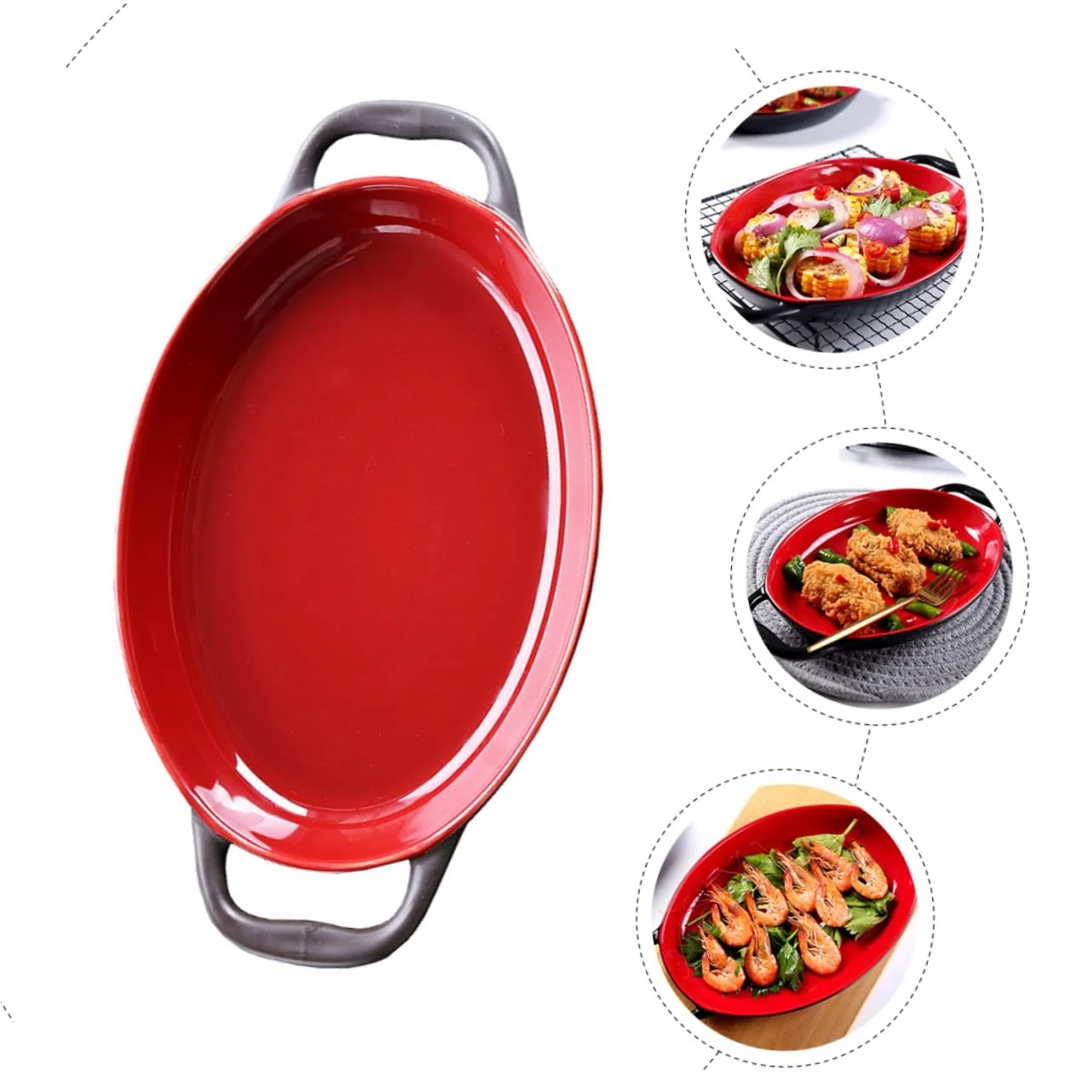 Форма для запекания Ceramic с ручками антипригарная термостойкая, фото №7