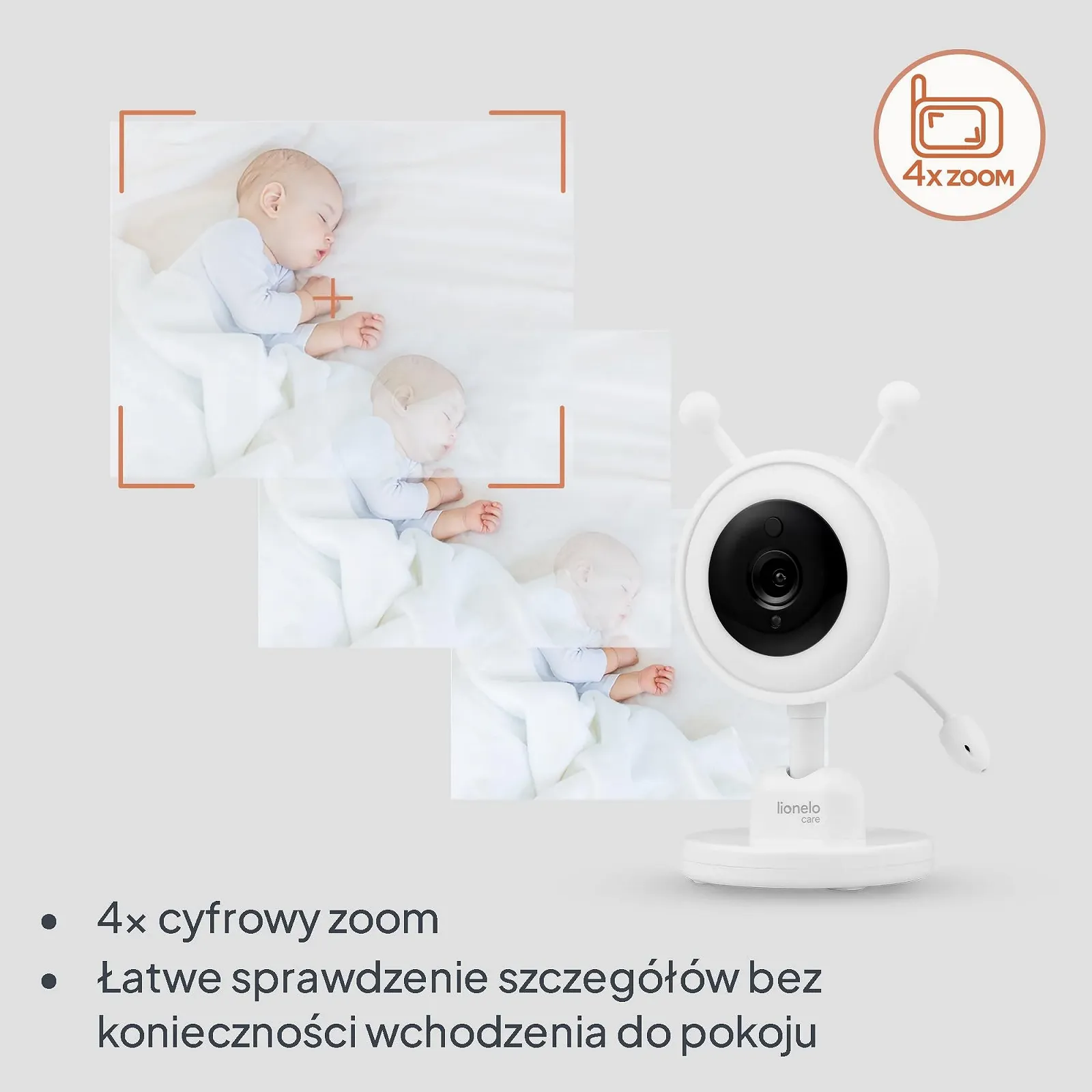 Камера для відеоняні Lionelo Babyline 3.2 Full HD 1920 x 1080 px, фото №6 Камера для відеоняні Lionelo Babyline 3.2 Full HD 1920 x 1080 px, фото №6