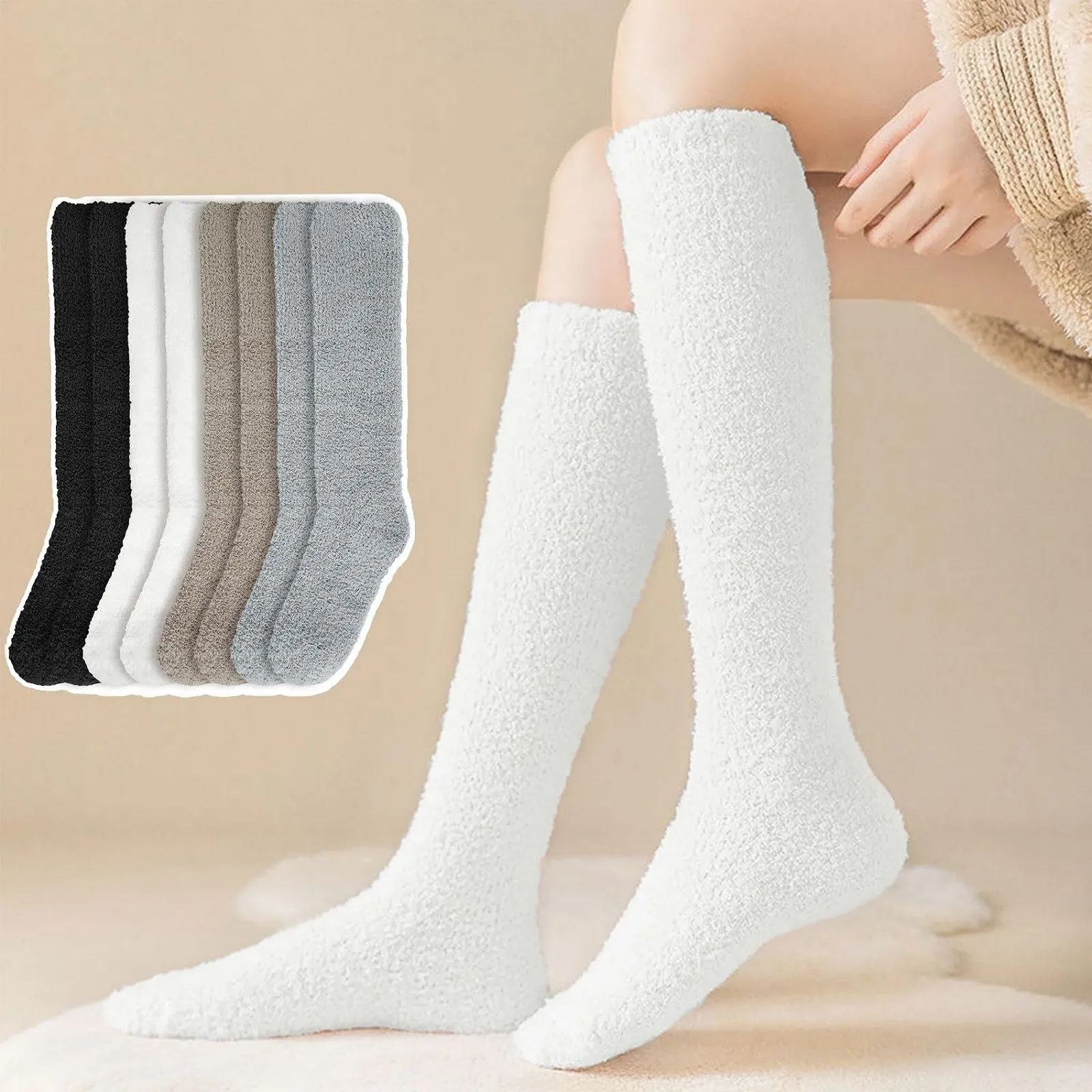 Пухнасті шкарпетки для жінок Теплі, фото №3 Пухнасті шкарпетки для жінок Теплі, фото №3