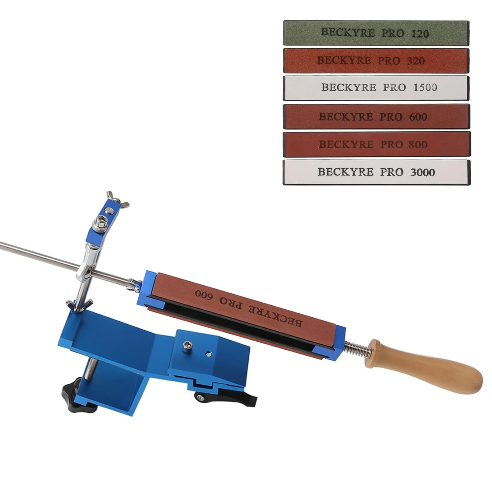 Точилка для ножів iFCOw професійний набір із 6 каменями фіксований та регульований затискач, фото №8