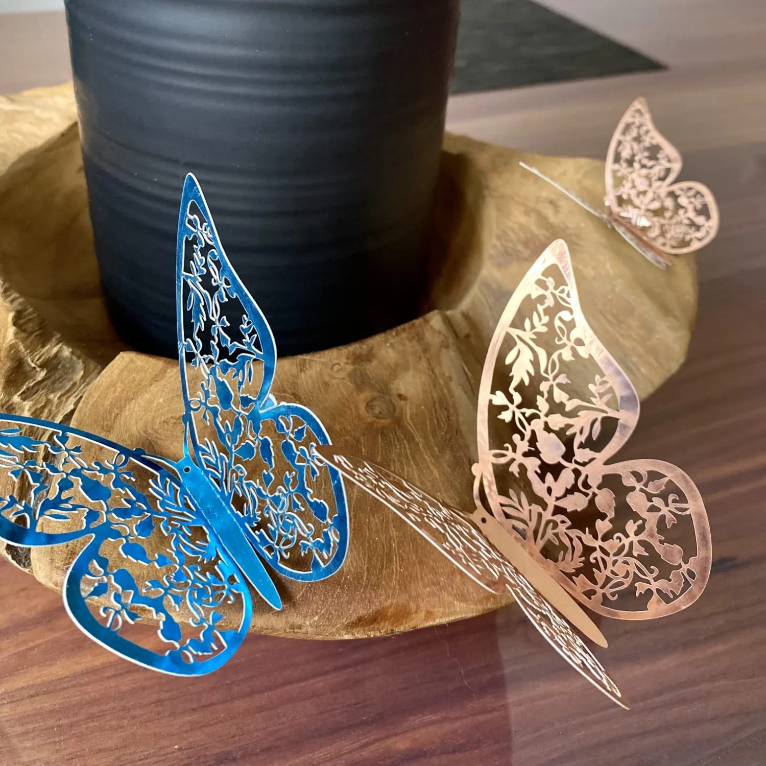 Наклейки на стіну Oblique Unique 3D Метелики набір 12 шт. Сині, фото №8