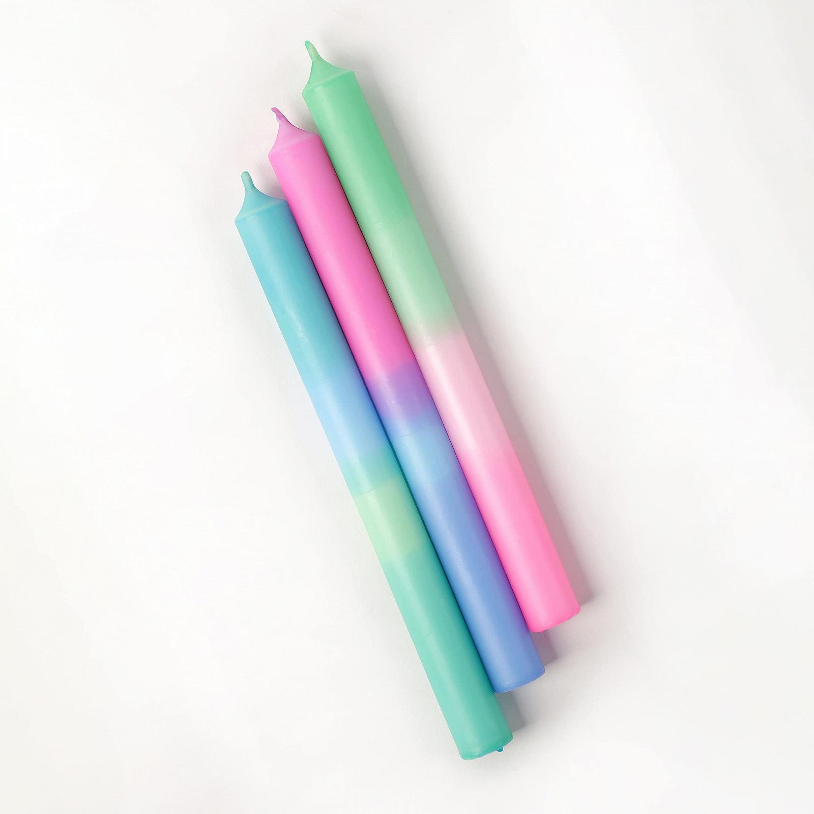 Набор MADAM ERLE Dipdye Taper Arielle Handmade Extra Long Neon Coloured Colourful Long Burning Time, фото №3 Набор MADAM ERLE Dipdye Taper Arielle Handmade Extra Long Neon Coloured Colourful Long Burning Time, фото №3