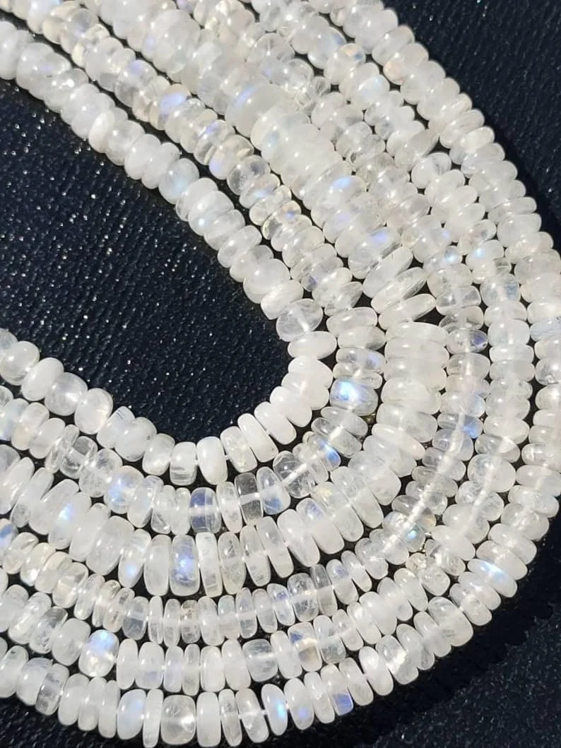 Бусины Лунный Камень круглые граненые 5-6 мм, нить длиной 33 см бусины из драгоценных камней для ожерелья и браслета, фото №4