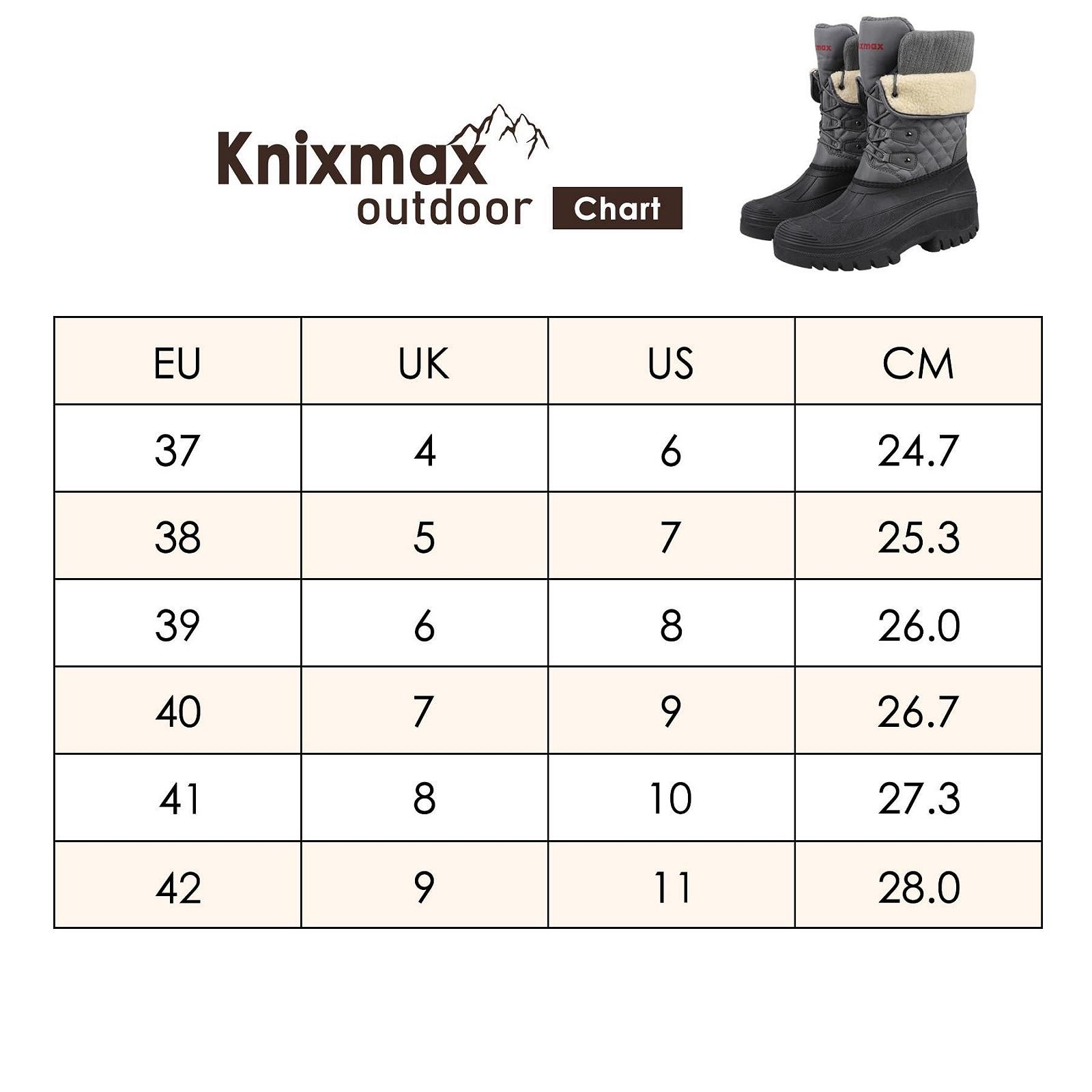 Чоботи зимові Knixmax Outdoor жіночі з теплою підкладкою, водонепроникним зовнішнім матеріалом і неслизькою підошвою, фото №5