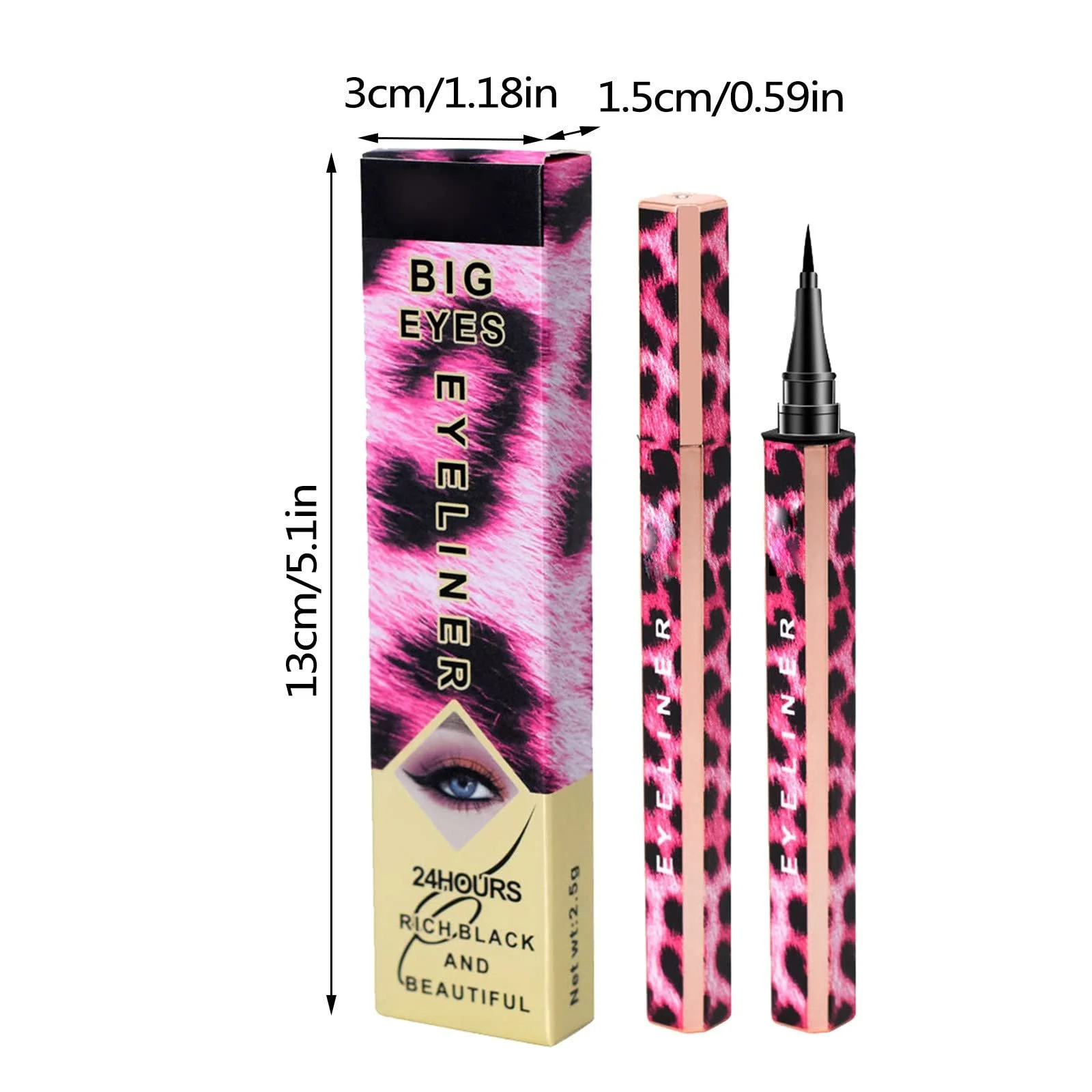 Підводка Рідка Extremely Fine Waterproof All Day Waterproof Liquid Eyeliner 2,5 мл, фото №6