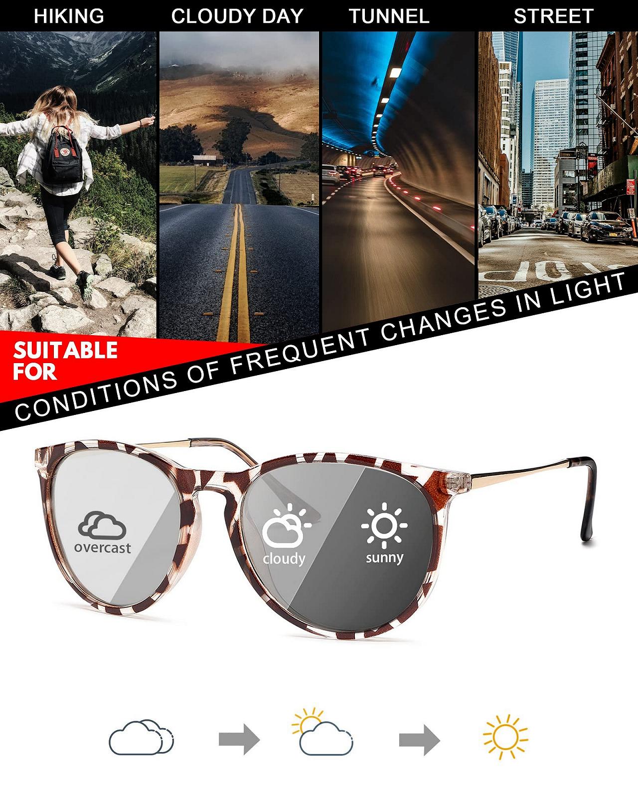 Фотохромні окуляри Круглі TJUTR Поляризовані Photochromatic, фото №5