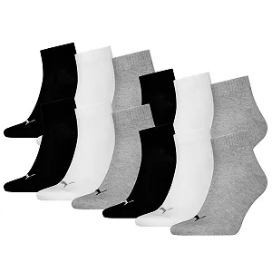 Носки Puma Quarter Unisex 12 пар Хлопковые носки для мужчин и женщин - Фото 1