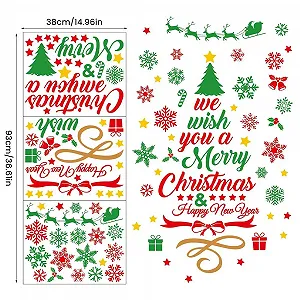 Наклейка на стіну Різдвяний декор вікон Самоклеюча - Фото 1